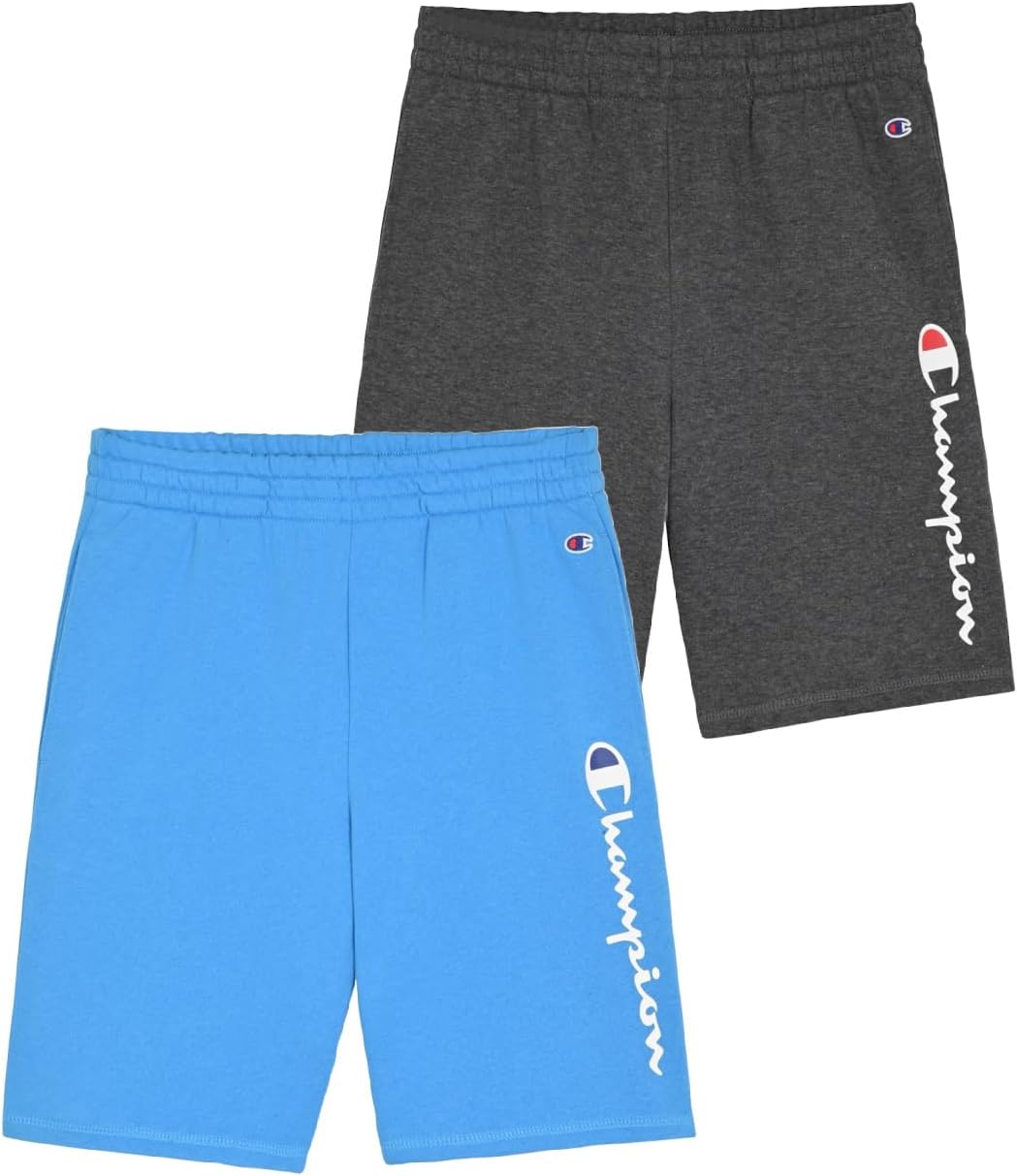 Champion Boys 2 Pack Signature Fleece Shorts for Kids