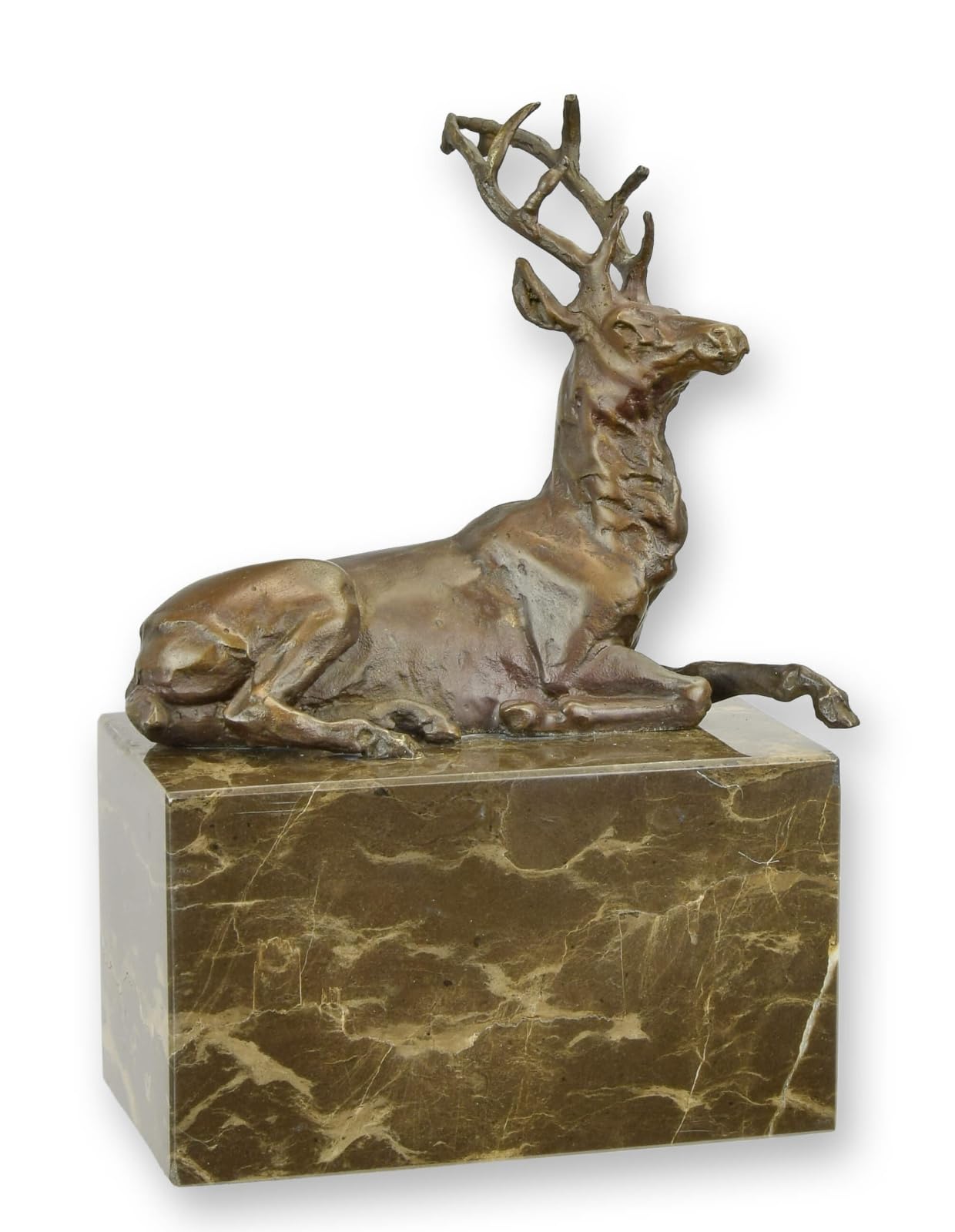 aubaho Bronze Sculpture Deer After Carvin Replica Retro Design Decoration