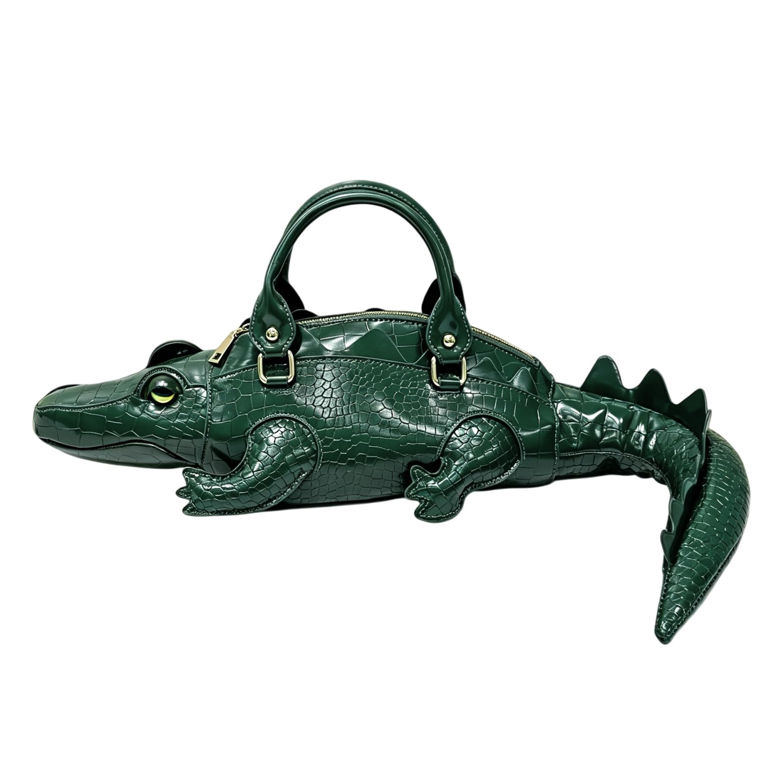 Damska torebka crossbody 3D z krokodylem, górny uchwyt ze skór PU