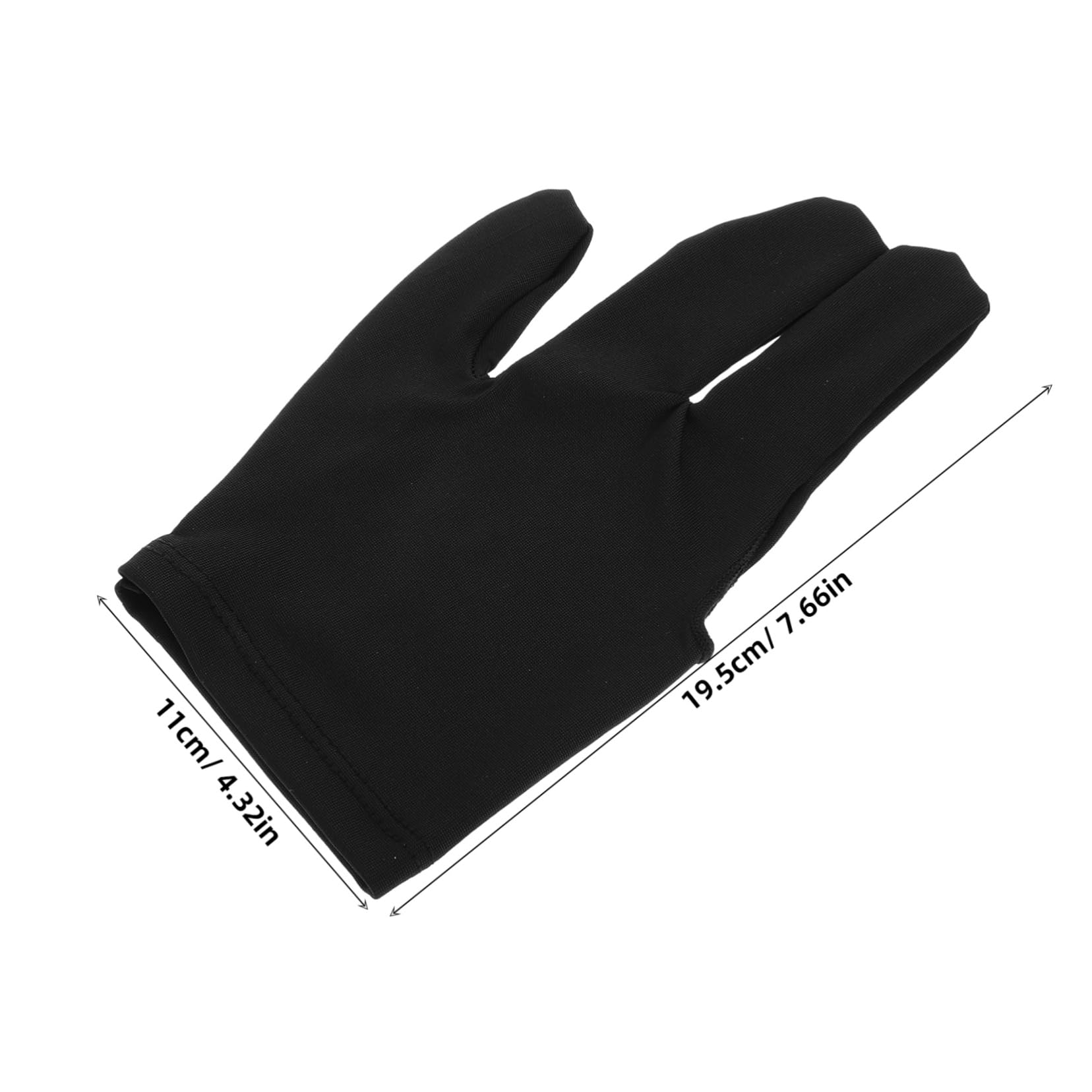 VICASKY Three Finger Billiard Gloves for Pool Players Comfortable Breathable Durable Black Snooker Shoots Gloves Fit for Left Right Hand Use