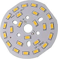 Vista 1 de Bettomshin Módulo de chip LED, tablero de aluminio, 12W 300mA blanco cálido 3000K lámpara de reflector de alta potencia, 2.56 pulgadas de diámetro