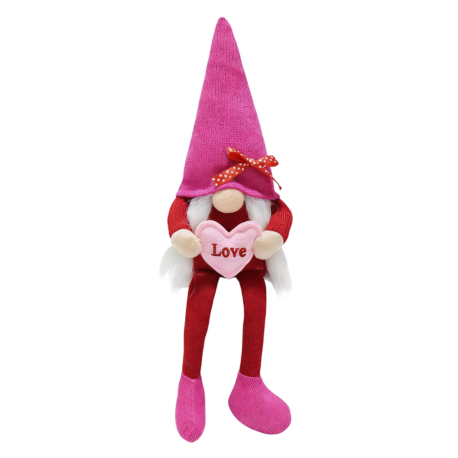 WLNEXT Gnomes Doll Valentine Themed Decorations Fireplaces Ornament for Couple Anniversary Celebration Love Symbol Gnomes