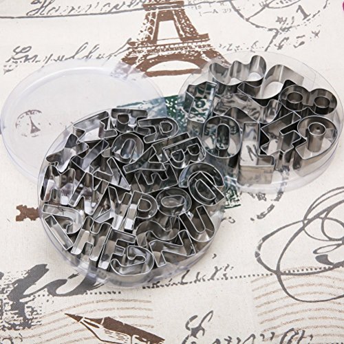Huafa Alphabet & Number Cookie Cutters Sets Of 35 Pieces Mold Tools thumb #2