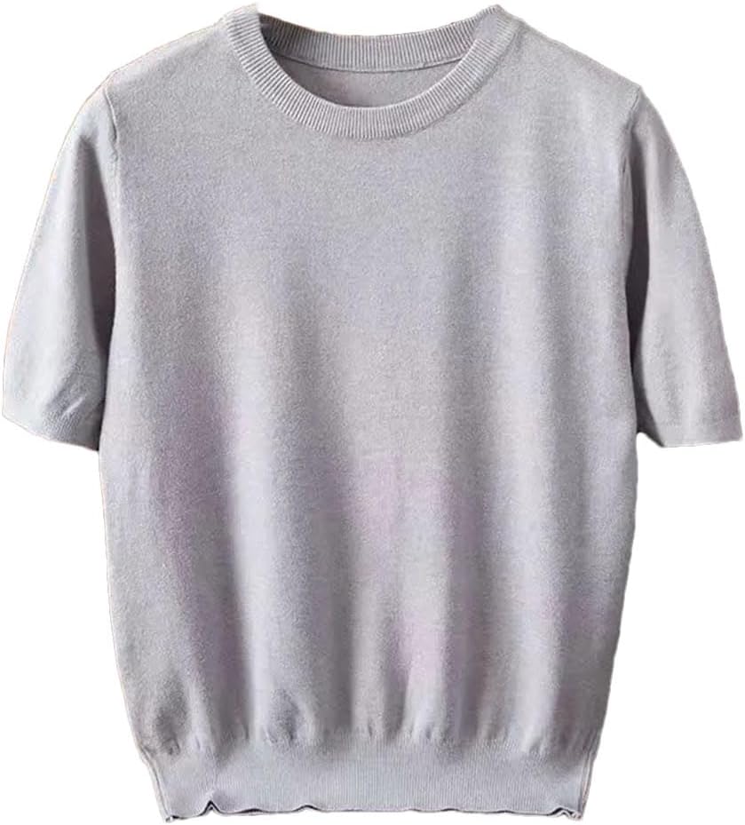 Men's Cashmere T-Shirt O-Neck Tee