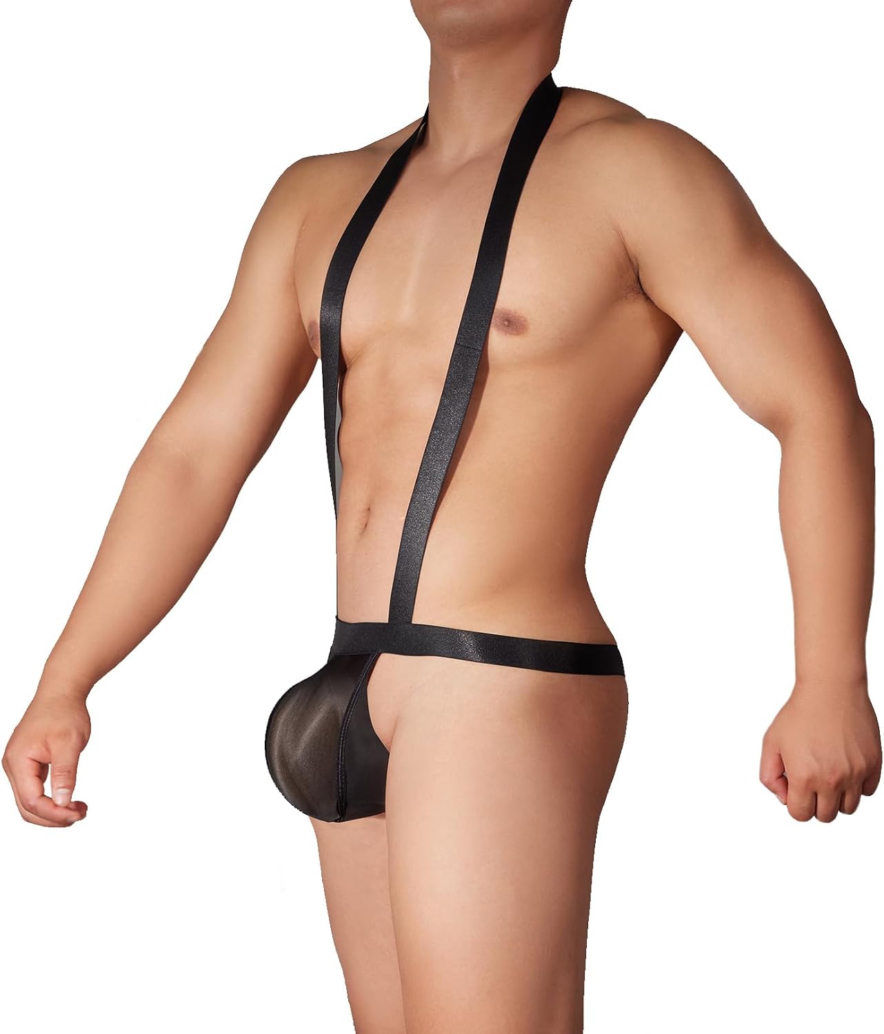 Men's G-String Exotic Underwear Sexy Costume T-Back Mankini Thong Suspender Swimsuit Swimwear Thong Underwear Black
