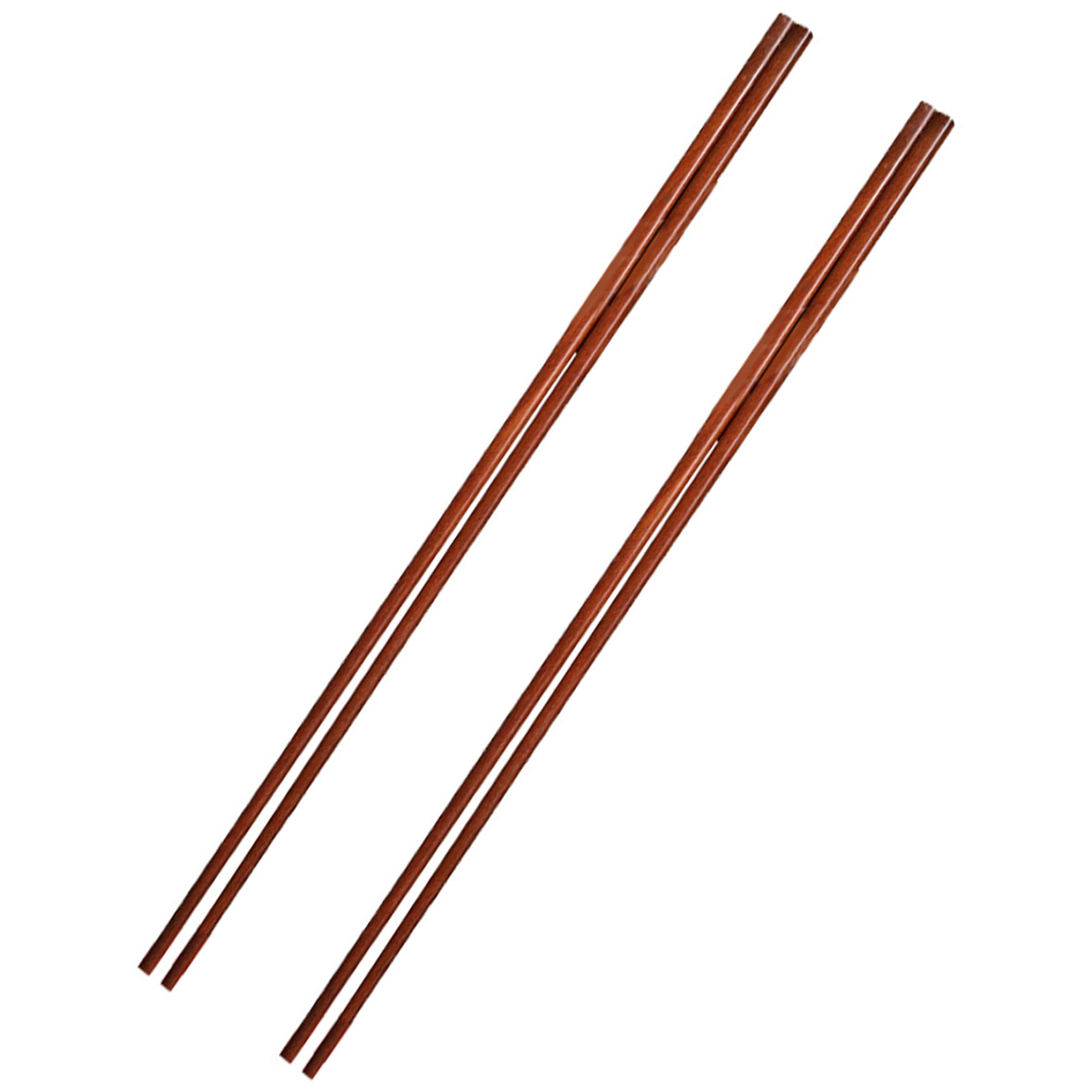 AwnsIMfreien 2 Pairs Cooking Chopsticks Long, 16.5 Inch Reusable Safe Wooden Chopsticks, Natural Kitchen Gadgets for Wok Cooking, Noodle Frying, Hot Pot, Chop Sticks Wooden