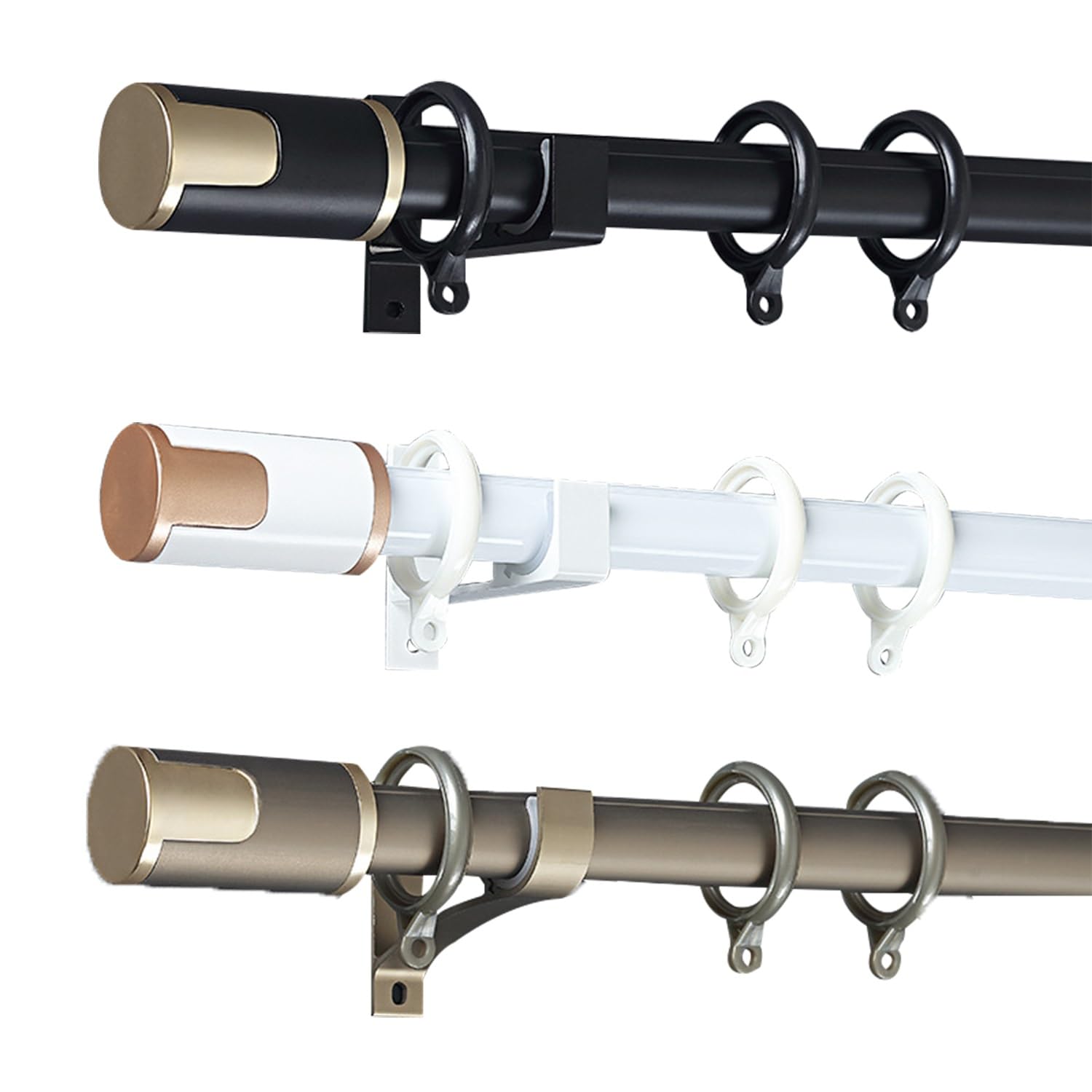 GLDYTVF Heavy Duty Aluminium Curtain Track Rods 3.1m for Windows Roman Curtain Rails with Installation Hardware Adjustable 1m-4.2m White Color Ideal for Home Décor