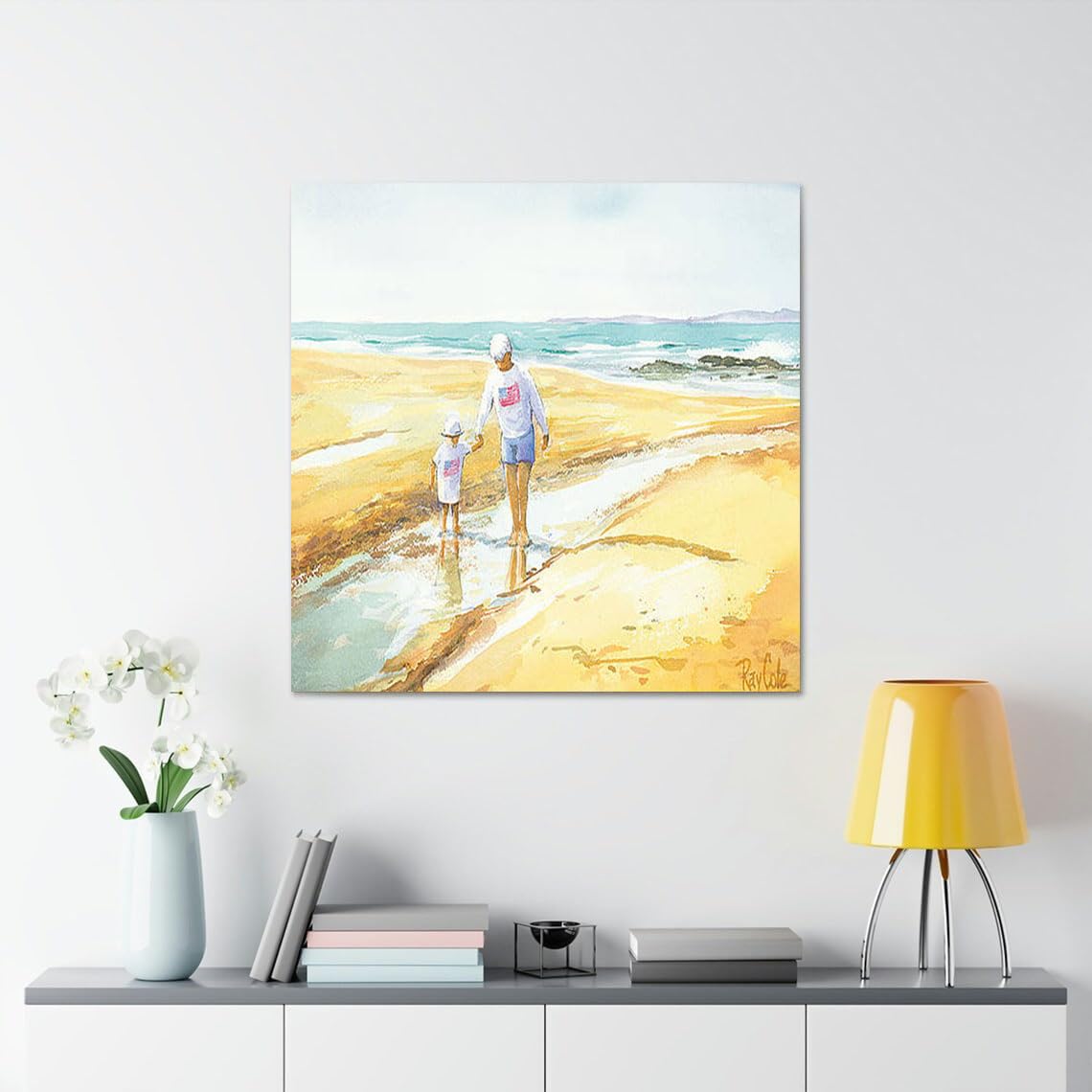 GADGETS WRAP Canvas Gallery Wrap Framed for Home Office Studio Living Room Decoration (17x17inch) - Mary And Sophia