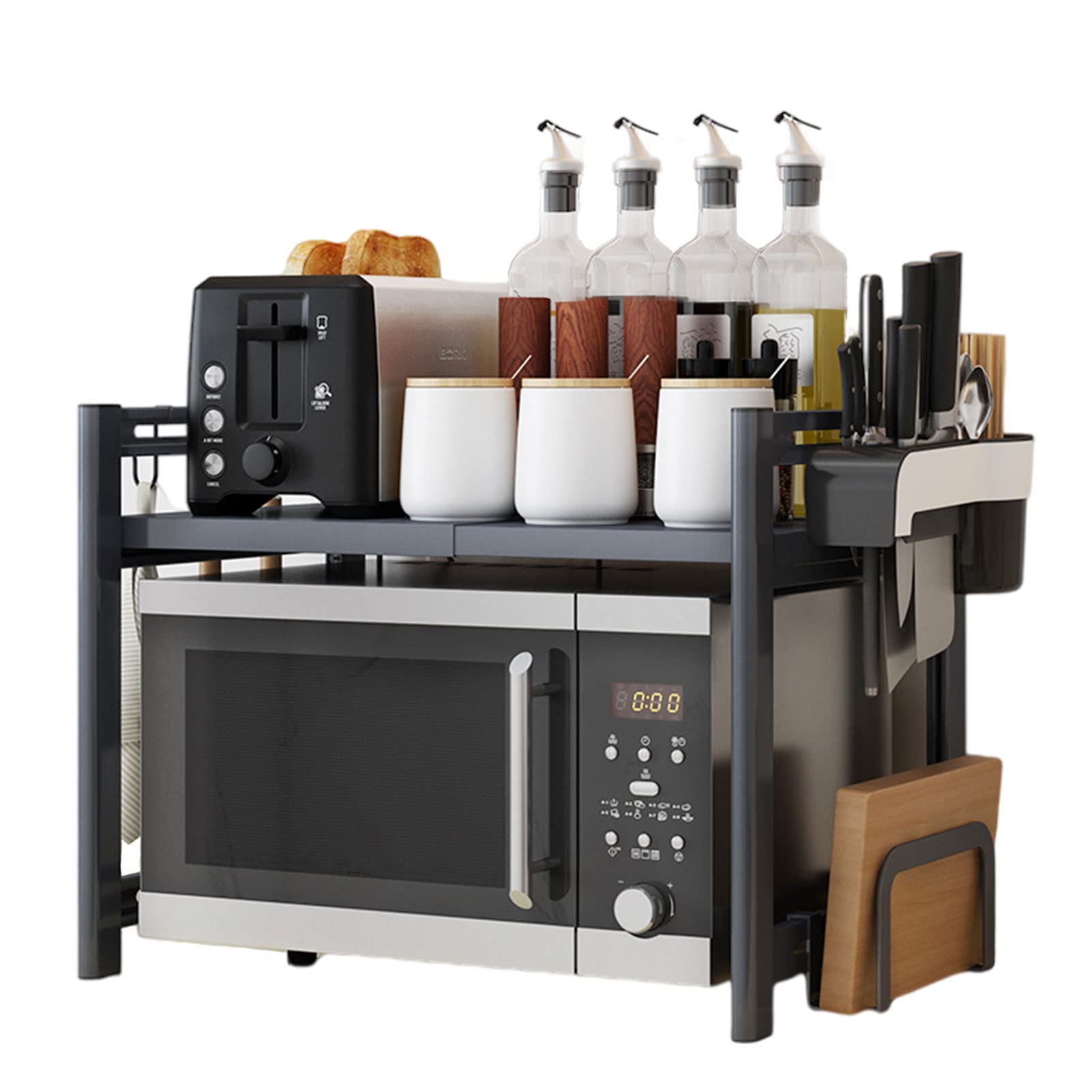 Organisateur de comptoir de cuisine extensible pour micro-ondes moderne
