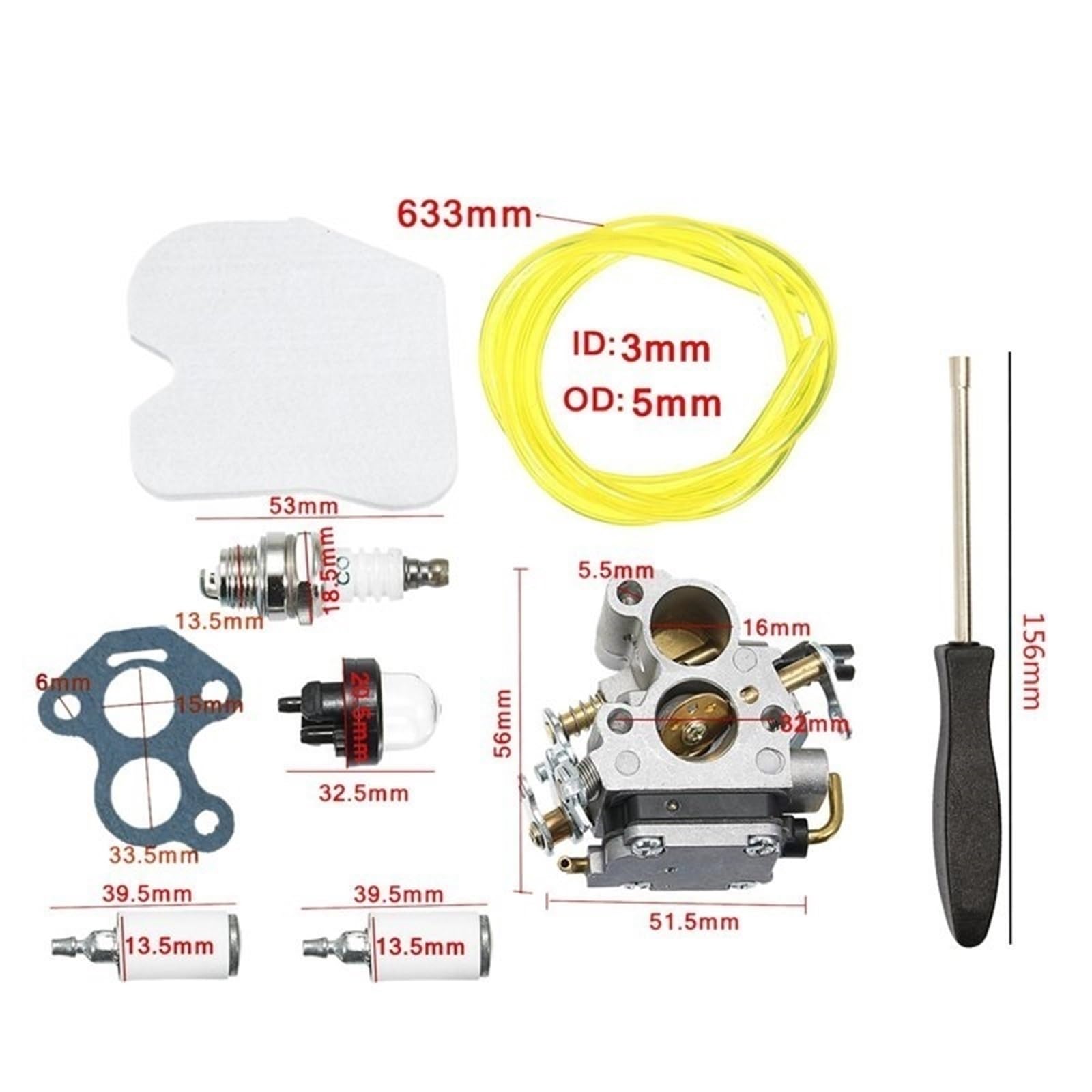 Carburateur automobile Kit de filtre à Air carburateur tronçonneuse 574719402 545072601 pour Husqvarna 235 235E 236 240 240E