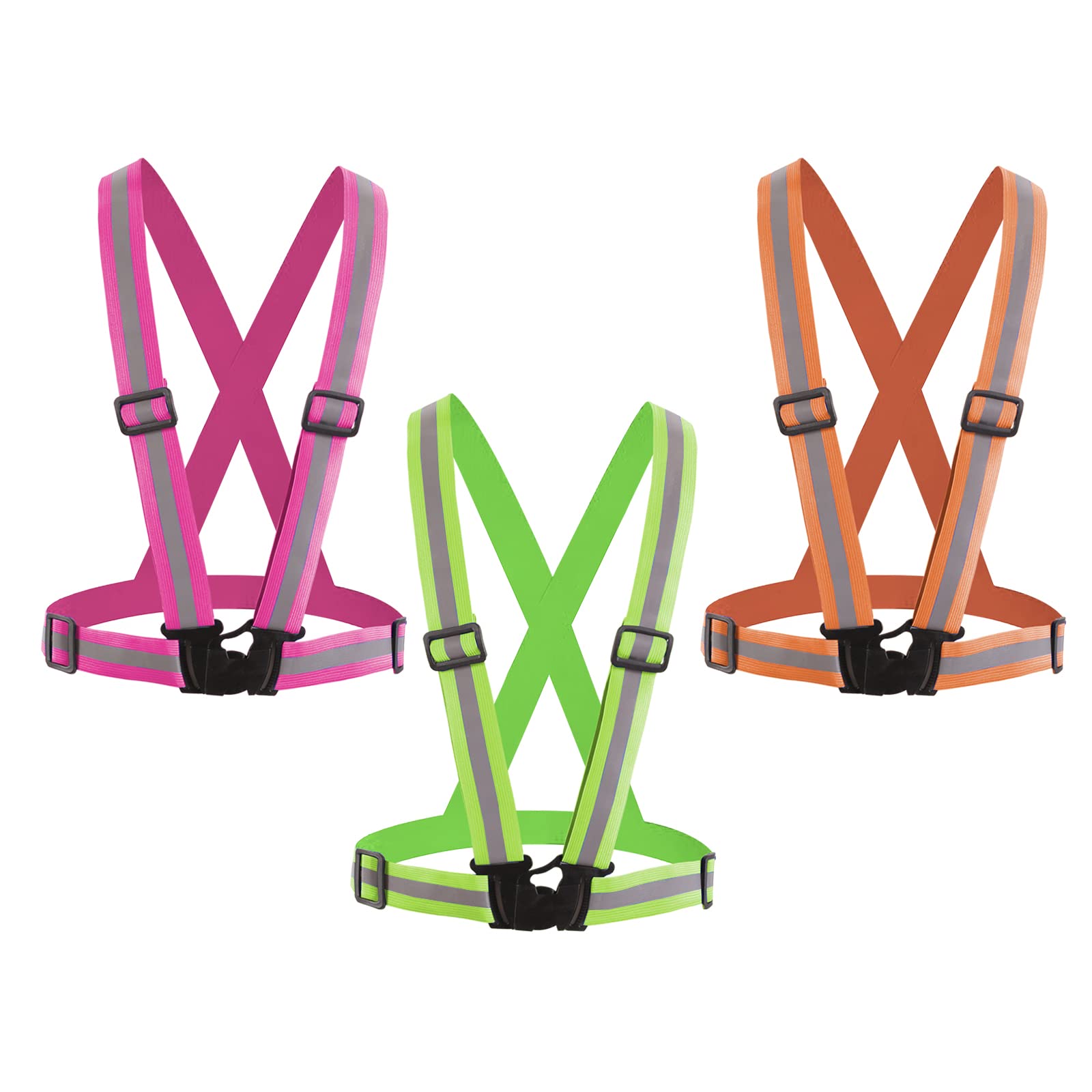 MiushionReflective Vest - Running Vest Reflector, Reflective Running Vest with Safety Straps, High Visibility Reflector