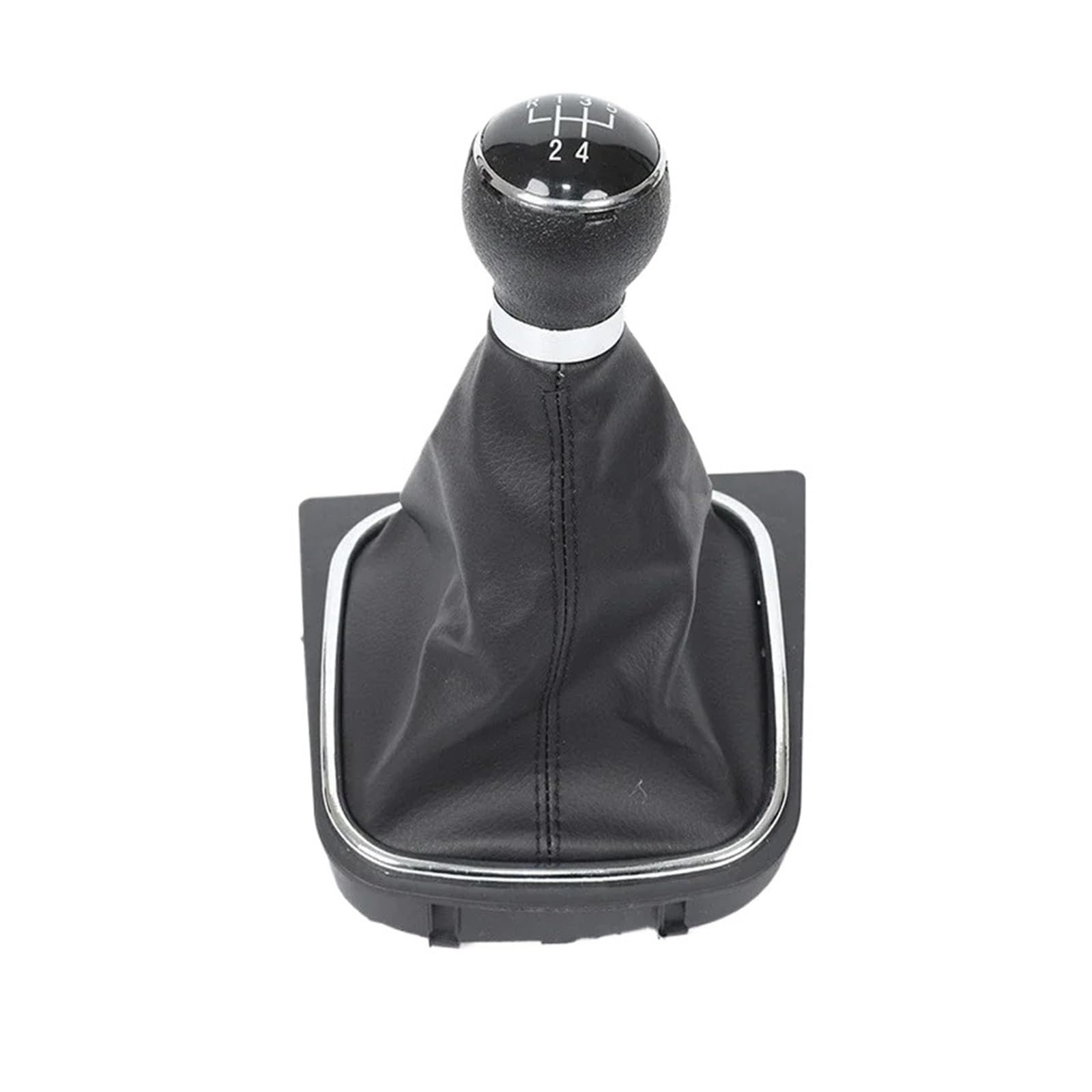 Fpterjz Gear Knob for VW for Golf 5 V 6 VI MK5 MK6 for Jetta 2005-2014 5/6 Speed Stick Gear Shift Knob with Leather Boot Car Gear Shift Knob(5 Speed Black Line)