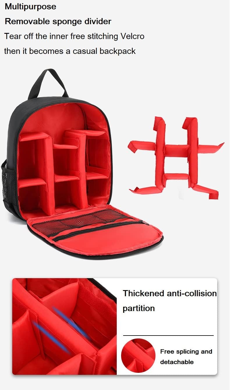 Digital DSLR Camera Waterproof Sling Backpack Shoulder Bag For Unisex Hiking Traveling Purple