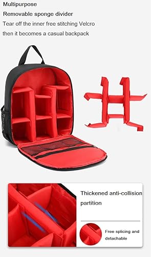 Miniatura 5 de Cámara digital DSLR impermeable Sling Mochila Bolsa de hombro para senderismo unisex Viajar, Naranja, Moda