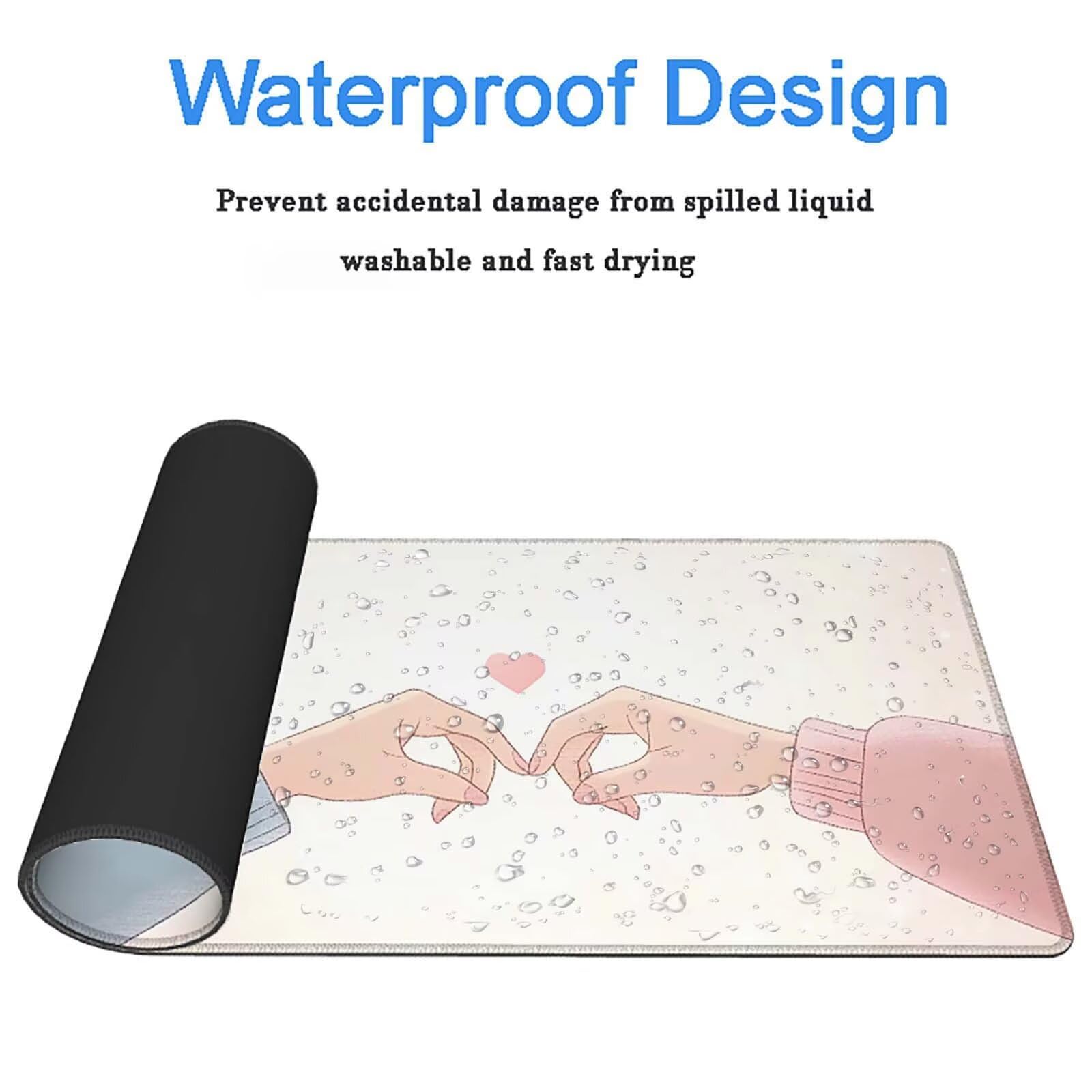 Tappetino Mouse Gaming, 1200x600mm Tappetino Mouse XXL Amore 0c0-2 | Mouse Pad Grande, Ottimizzato per i Sensori da Gioco, Migliora Precisione e Velocità, per Mac e PC, mano