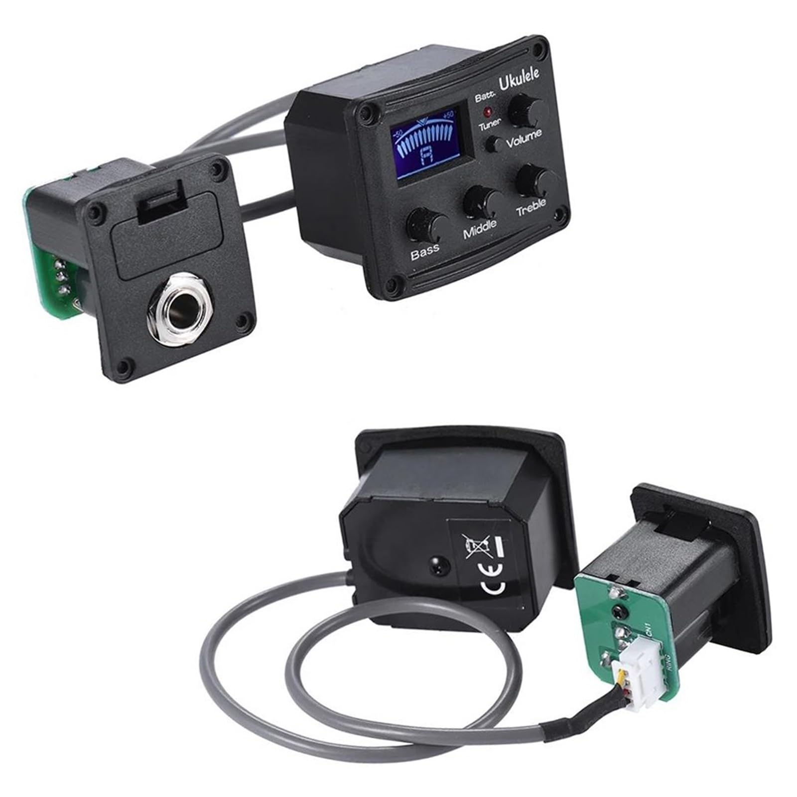 Pickup Per Chitarra Ukulele Piezo Pickup Preamplificatore Equalizzatore A 3 Bande Accordatore Con Display LCD Pickup