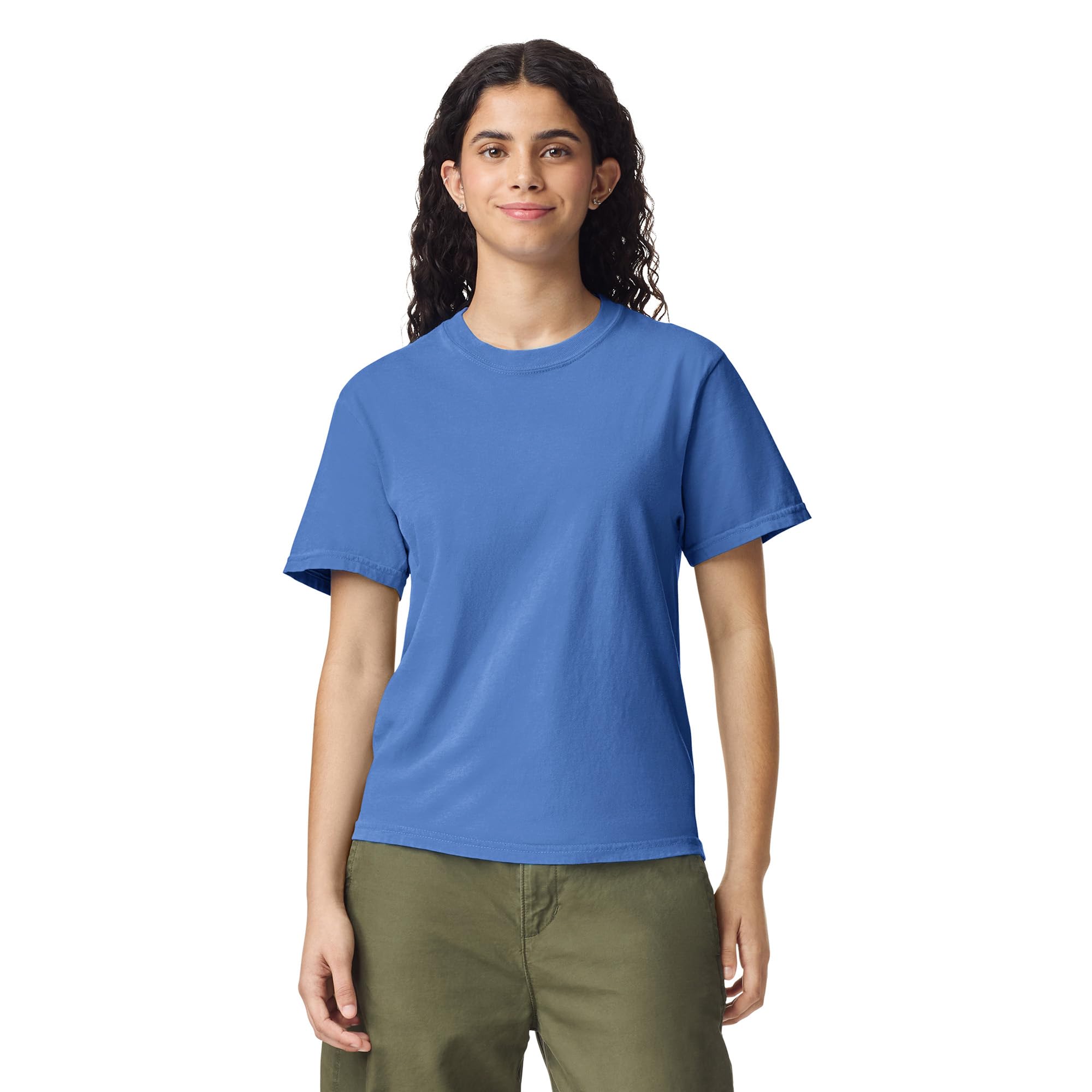 Comfort Colors Men's Adult Tee T-Shirt, Flo Blue, Medium