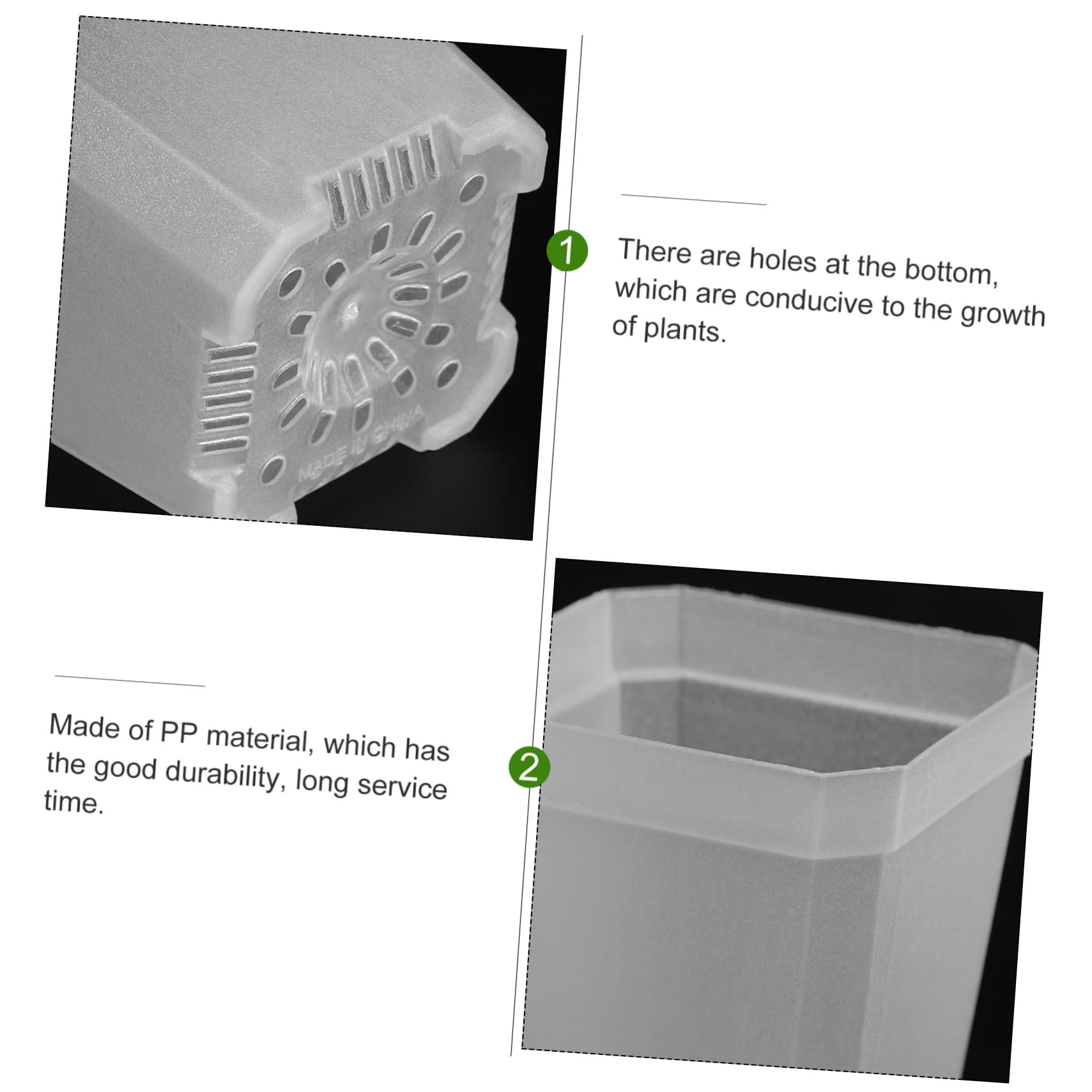 Mipcase 80pièces Pots De Semis Plastique pour Plantes Succulentes Cuvettes De Culture Durables avec Drainage Idéales pour Jardinage Intérieur Et Extérieur
