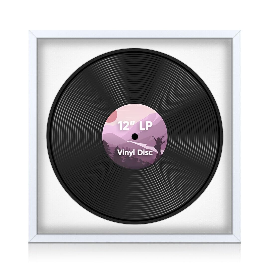 Alison Kingsgate 16x16 White Vinyl Record Frame for LP Disc โ image 1