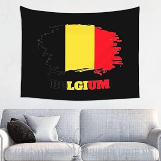 Tapestry Vintage Belgium Belgian Flags Poster Bedroom Wall Hanging 29x37 inches Funny Home Decor Tapestries for Living Room Dorm Party Decoration Backdrop