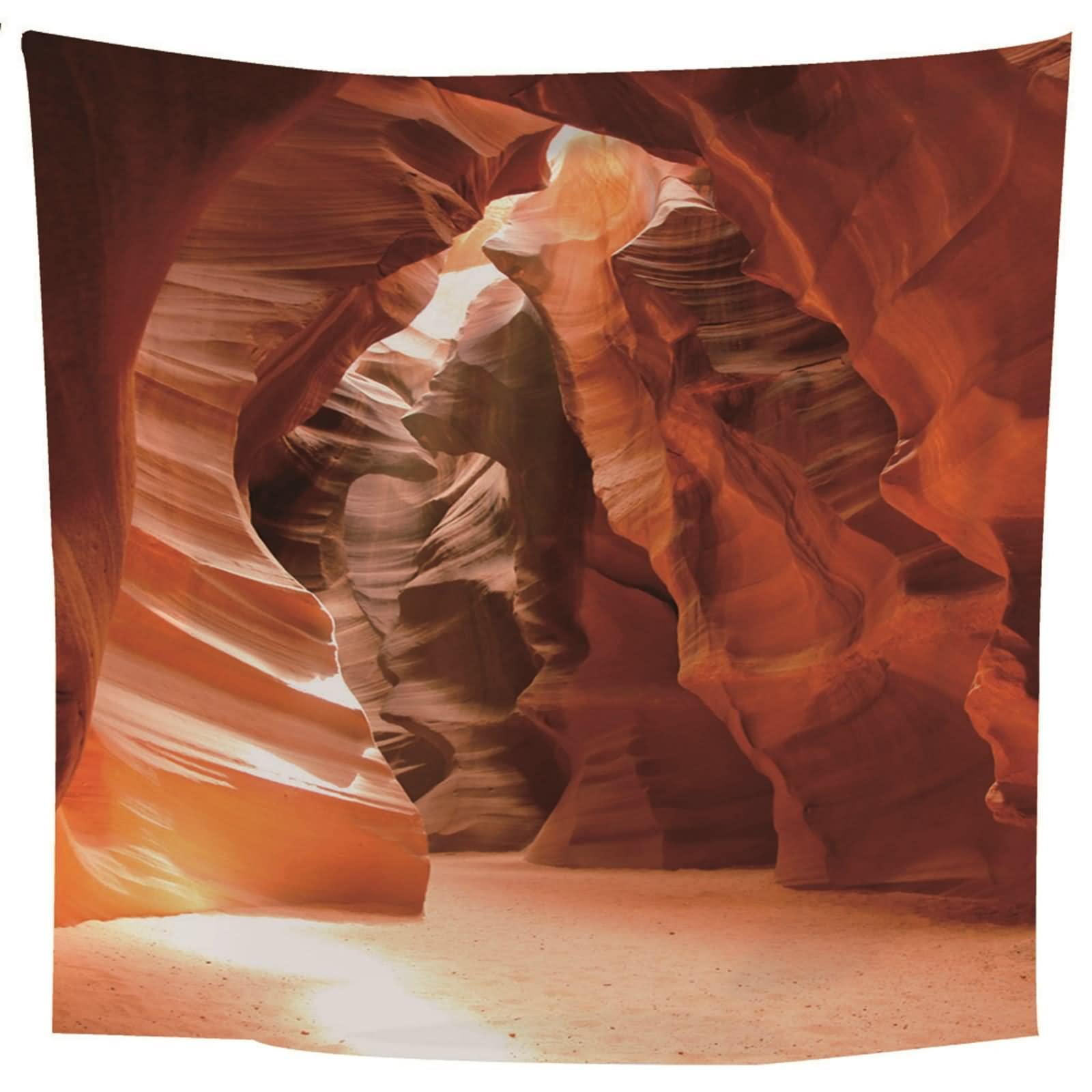Tapices Navideños, Decoración Cocina Pared Cueva de Roca Poliéster Naranja 150x130CM Regalo Mujer