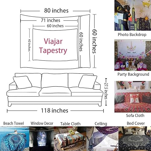 Vista 5 de Viajar Tapiz bohemio para colgar en la pared, estilo moderno de mediados de siglo, impresiones artísticas de pared contemporáneas para dormitorio