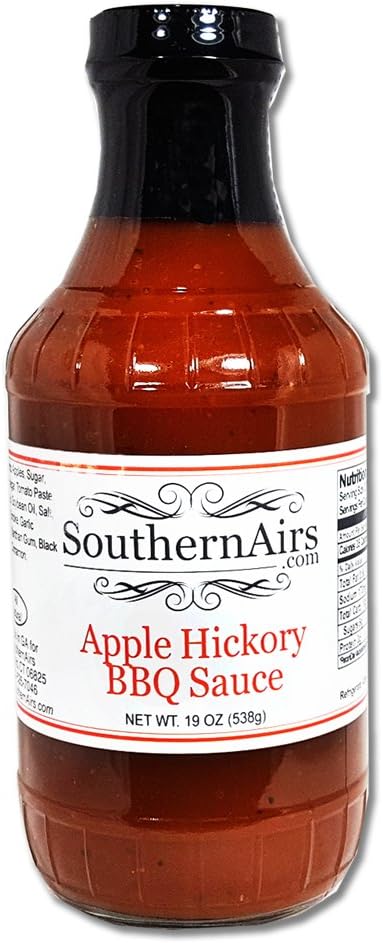 SouthernAirs Apple Hickory BBQ Sauce / Tennessee Style / sweet smoky Barbecue Sauce/ 19oz