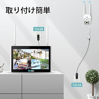 Amazon.co.jp: Sovmiku 10インチモニタ一体型NVR 500万画素