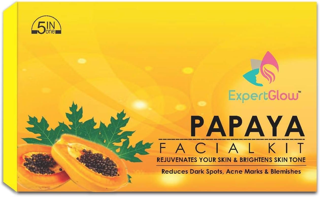 ExpertGlow Papaya Facial Kit for Glowing Skin, Anti-Marks & Spots Removal, Pigmentation and Blemishes Removal 310gm