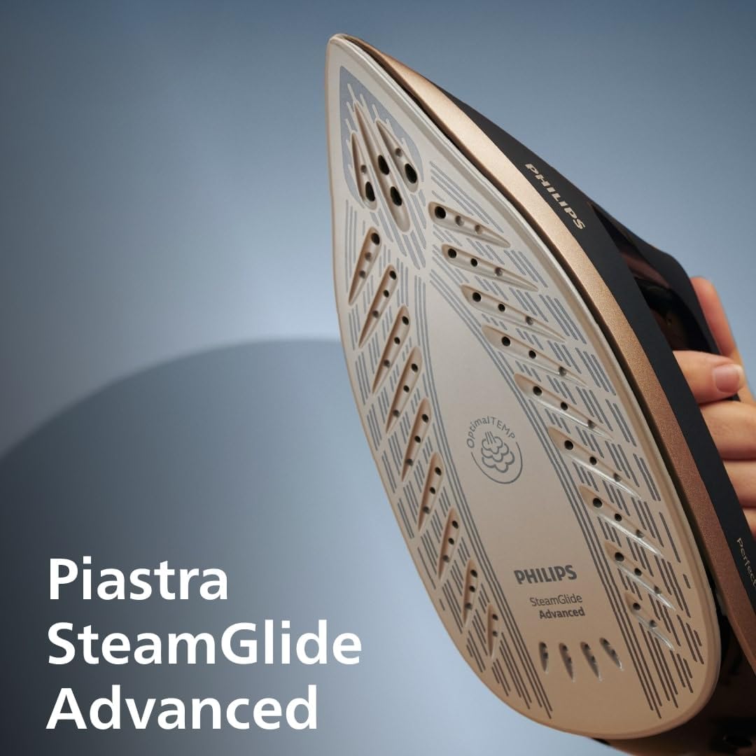 Philips PerfectCare Serie 6000, Ferro Da Stiro Con Caldaia, Vapore potente, Nessuna bruciatura sui capi, Design compatto, Serbatoio da 1.8L, 2400W, Piastra SteamGlide Advanced (PSG6064/80)