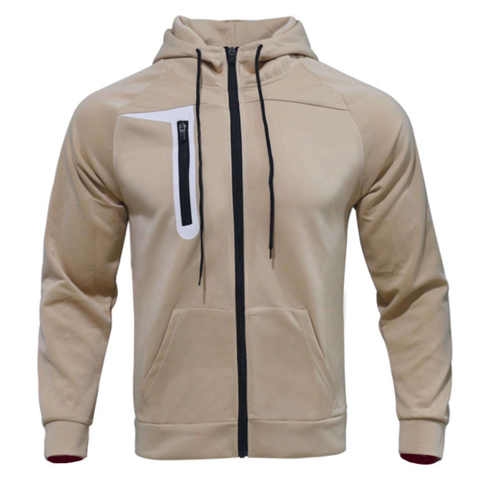 Tuta da uomo con zip intera, felpa con cappuccio e pantaloni, tuta da uomo
