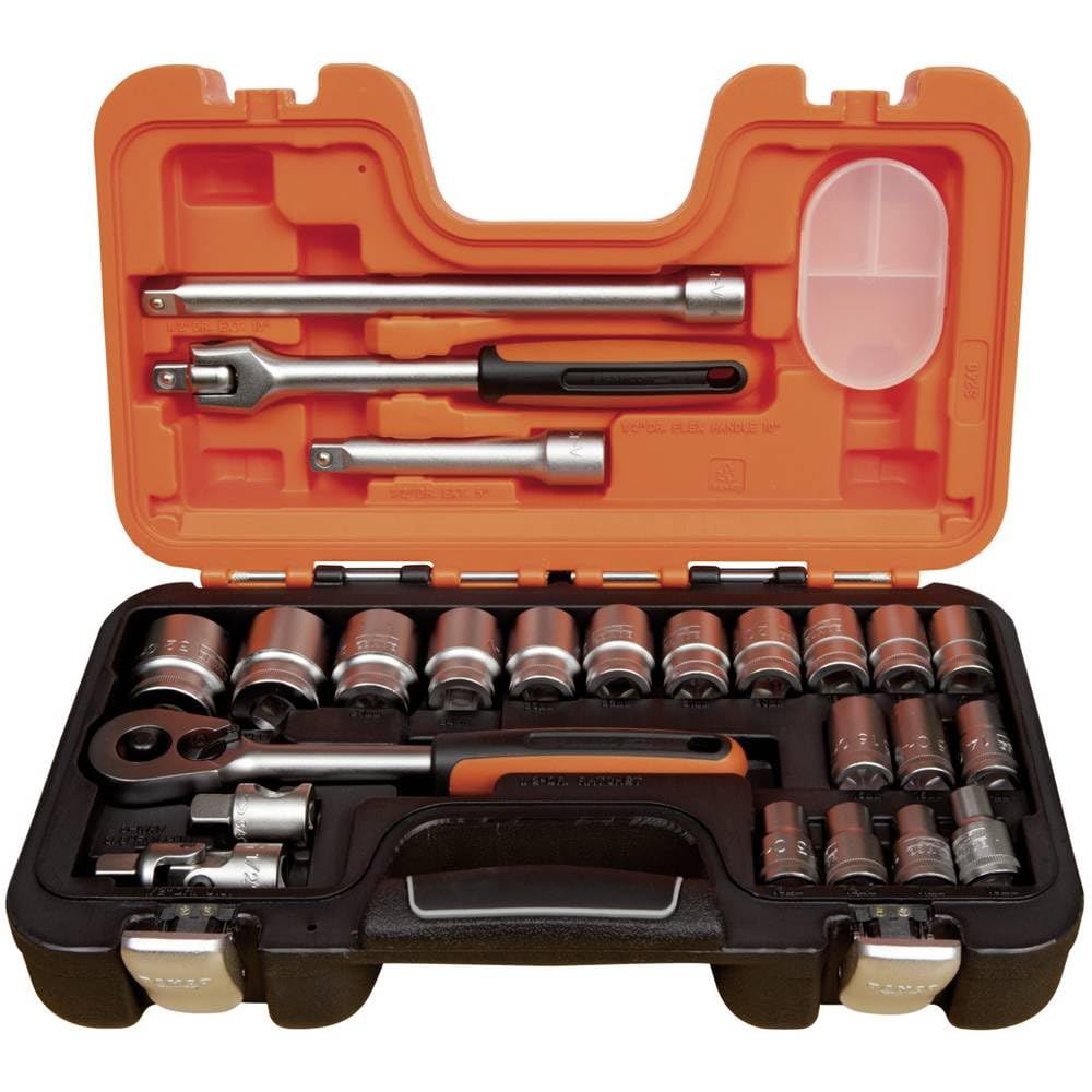 BAHCO S240 New Belzer Socket Set, Tamaño 1.3cm, 24 piezas
