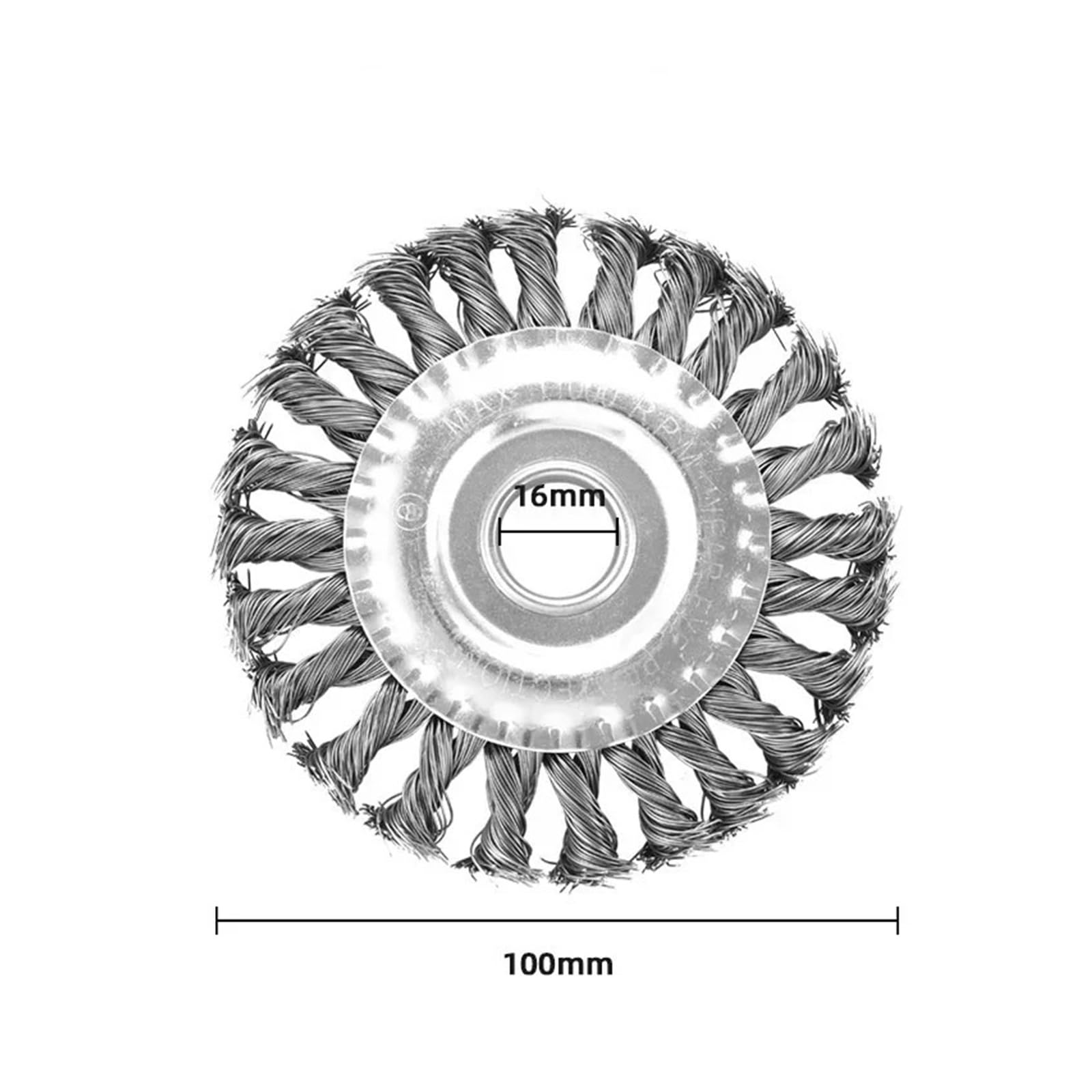 Disassembly Wire Wheel Cup Brush Plate Twist Knot Wire Wheel Brush Angle Grinder Cleaner Accessories(100mm)