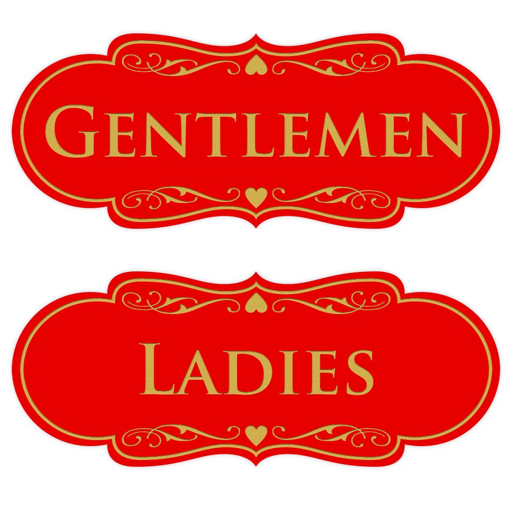 Designer LADIES GENTLEMEN 2-Pack - Red Gold Large 1 Pack