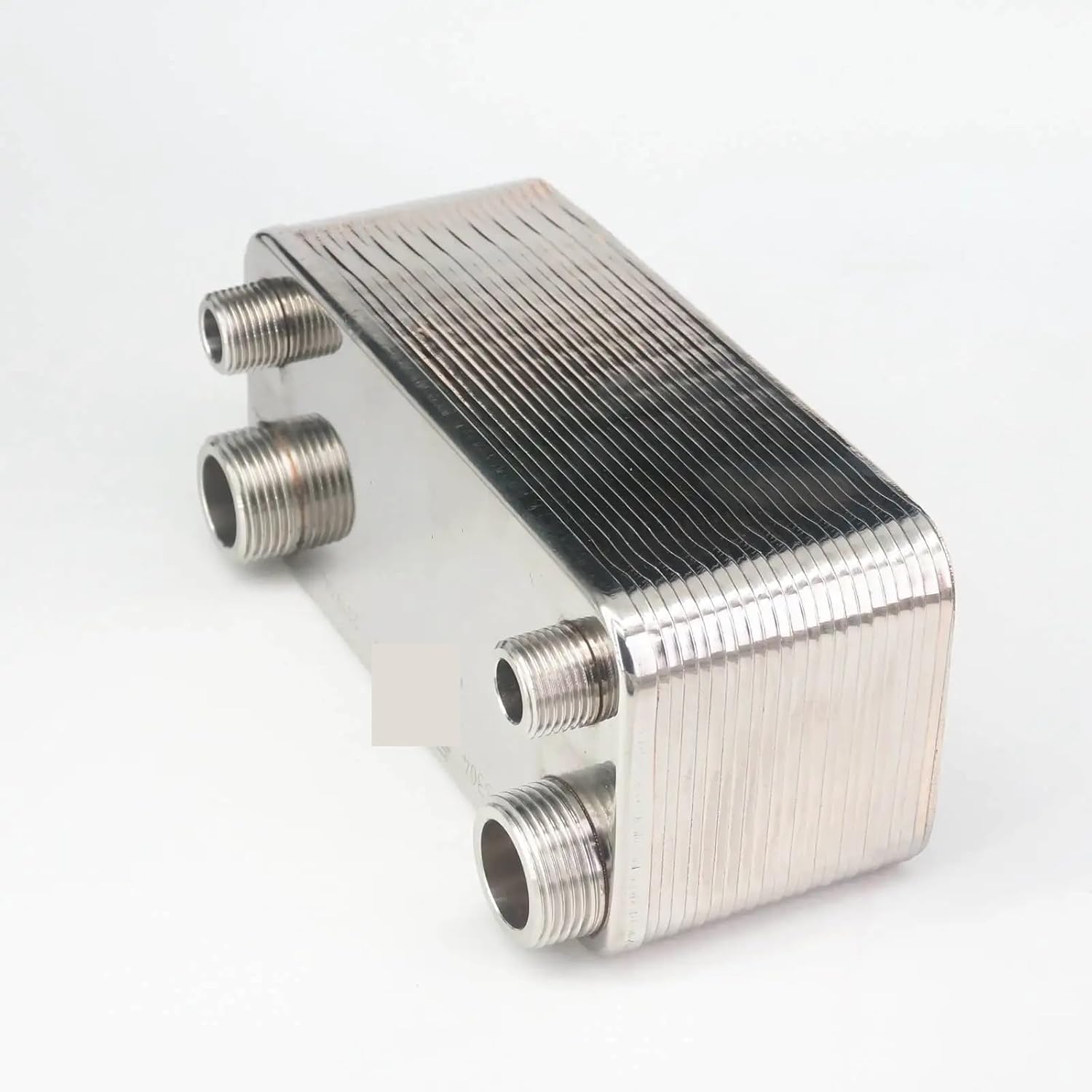 24 Plate Heat Exchanger Beer Wort Chiller Cooler SUS 304 Stainless Steel for Homebrew Cooling(3l4 Inch BSPT)