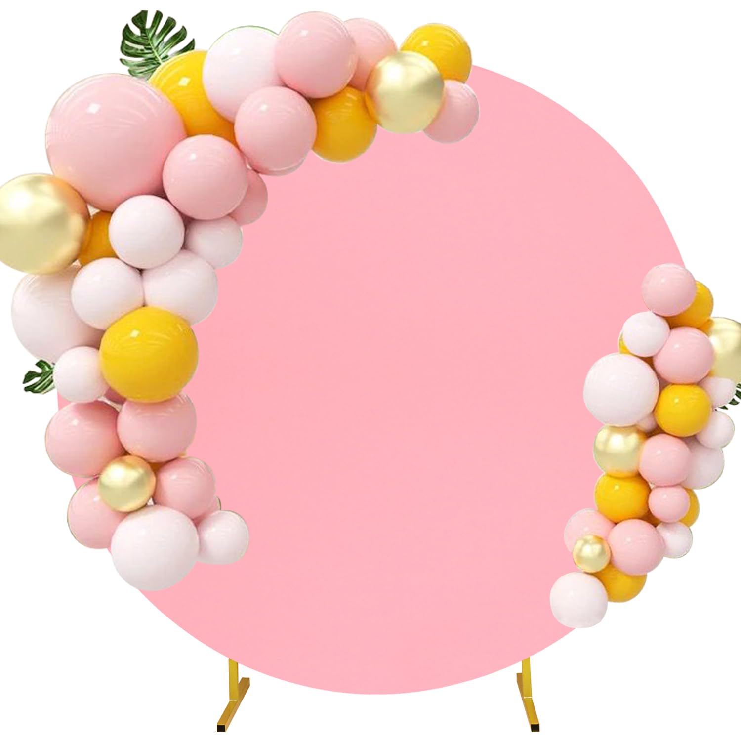 6.6FT Round Wedding Arch Cover for 6.6FT Circle Arch Stand, Thick Polyester Fabric Adjustable Circle Arch Backdrop Cover for Wedding Birthday Party