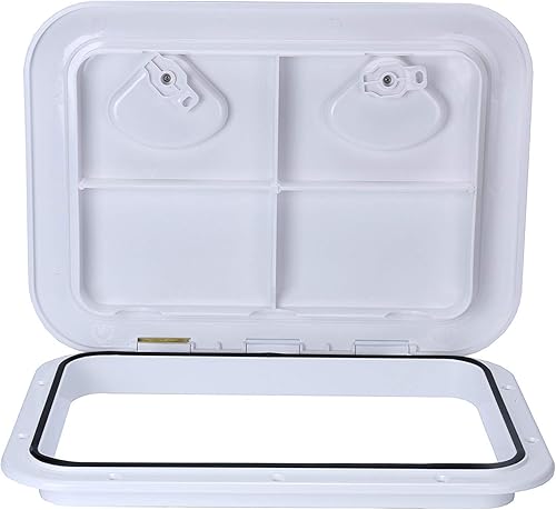 Miniatura 8 de YaeMarine Escotilla de cubierta marina para cubierta de barco escotilla de acceso y tapa 17-14"x12-38'' -RV- Blanco (17.323 inx12.402 in) (BK-0053)
