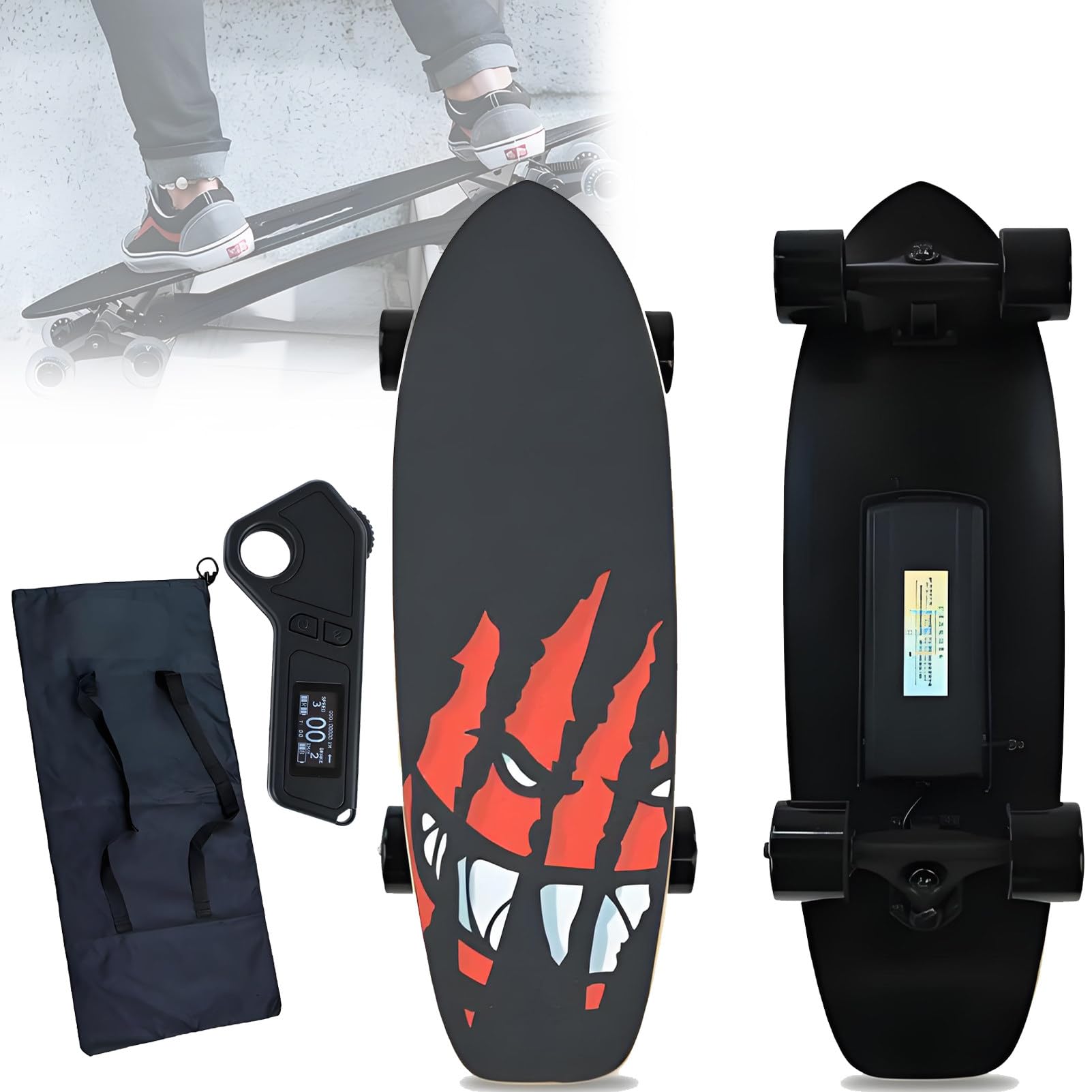 Elektryczna deskorolka z pilotem, elektryczna deskorolka longboard, silnik 350 W, 15% wspinaczki, do jazdy po akademiku i mieście. E