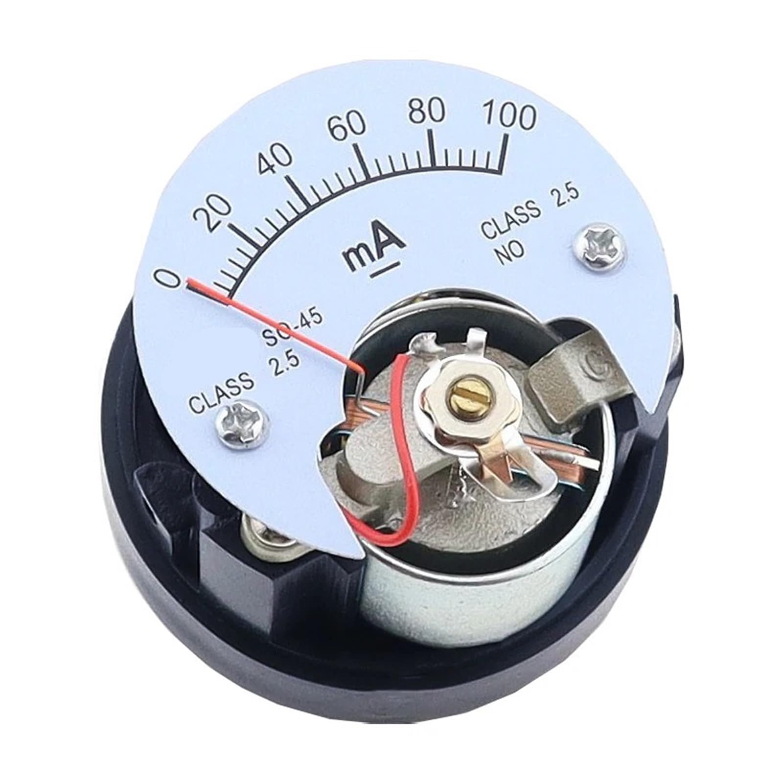 SO-45 DC MA Amperemeter Zeiger Analog Rund Marine Kunststoff Instrument Messung Aktuelle Werkzeuge 1Pcs(200mA)