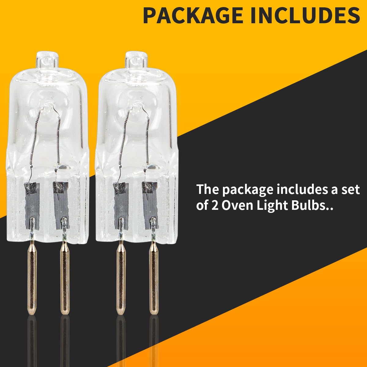 Goduog 2-Pack WP74009925 G8 Oven Light Bulbs For Whirlpool 120V 25W G8 Base - Fits Whirlpool, Maytag, Kenmore, Jenn-Air - Replace For AP6011161 74004458 74009925 1072727 899138001 PS11744355
