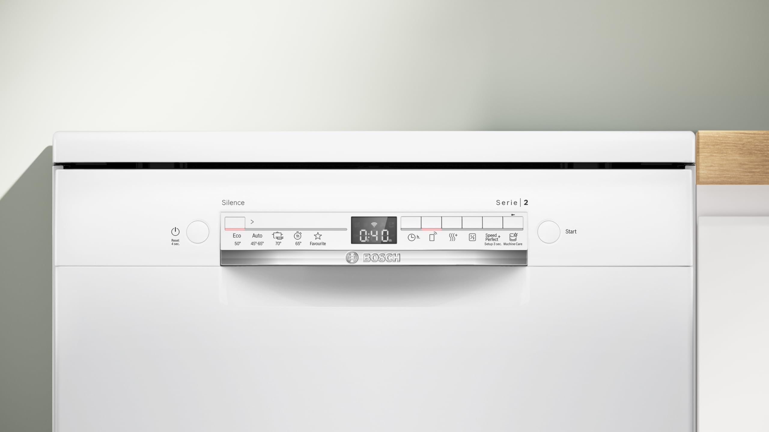 Bosch SMS2HTW08E Serie 2 zmywarka wolnostojąca, 60 cm, Smart Start, potwierdzona wydajność higieniczna, dodatkowe suszenie, ulubiony program, Silence on Demand, AquaStop, Home Connect, biała