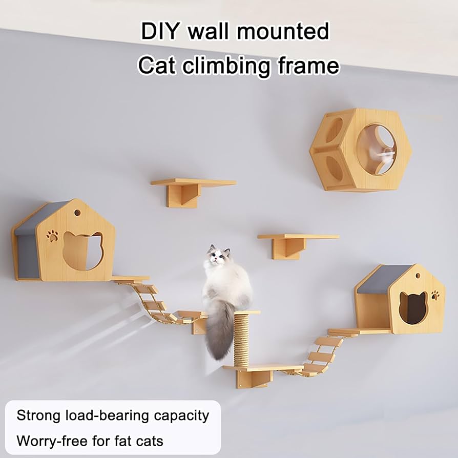 【M2994-90-60】キャットウォーク 6つセット 猫用　壁掛け式 DIY Amazon | DoubleTT キャットウォーク 6つセット 猫用 キャット