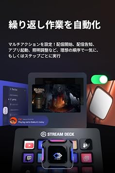 Elgato Stream Deck MK.2 Elgato Stream Deck MK.215 Key LayoutController for Live Content Creation, Streamer Device Compatible with OBS/Twitch/YouTube, Works with Mac/PC