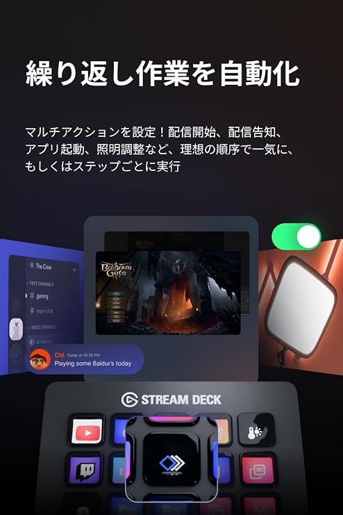 Elgato Stream Deck MK.2 Elgato Stream Deck MK.215 Key LayoutController for Live Content Creation, Streamer Device Compatible with OBS/Twitch/YouTube, Works with Mac/PC
