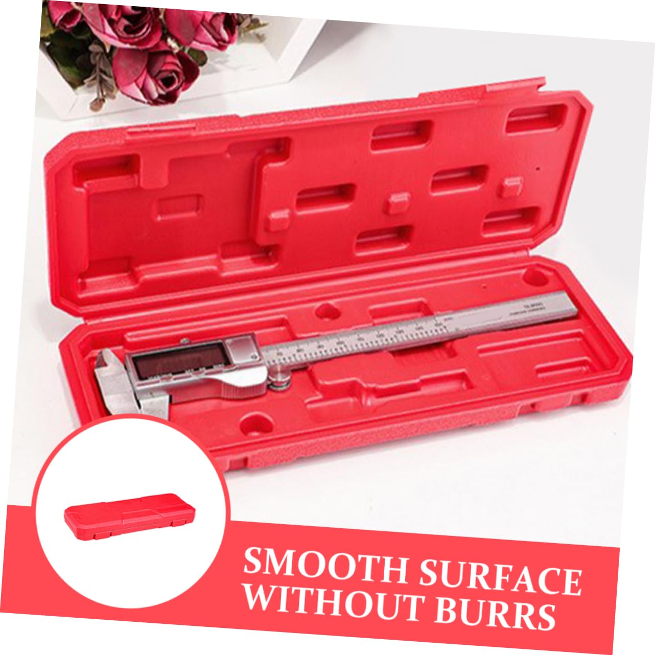 WOONEKY Box Caliper Box Caliper Storage Case for Carrying Digital Vernier Caliper Case Caliper Holder Plastic Storage Container Caliper Tool Case Ruler Container Measuring Tool Container