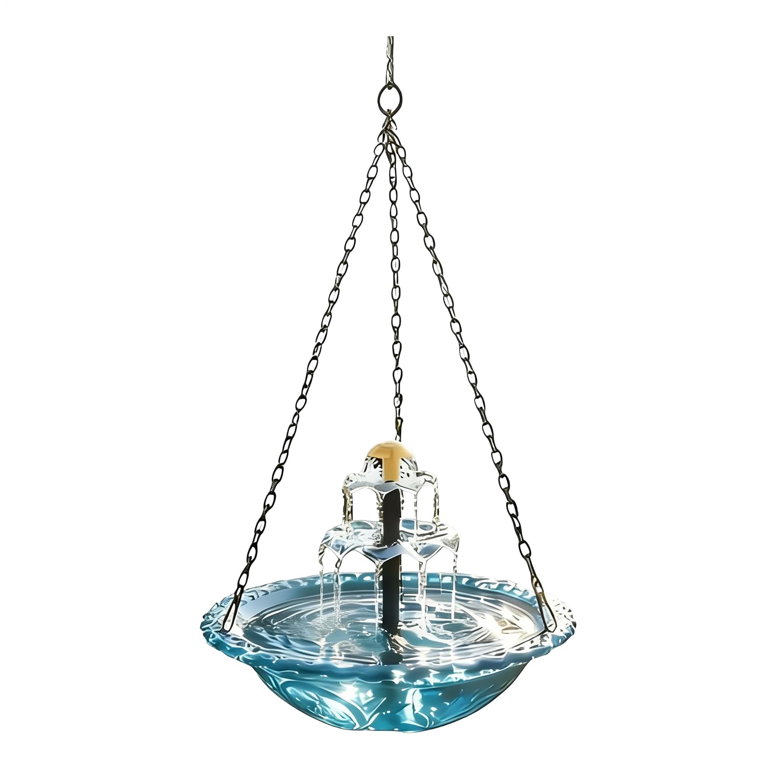 Bomba de agua solar para baño de pájaros decorativo en patios y jardines exteriores
