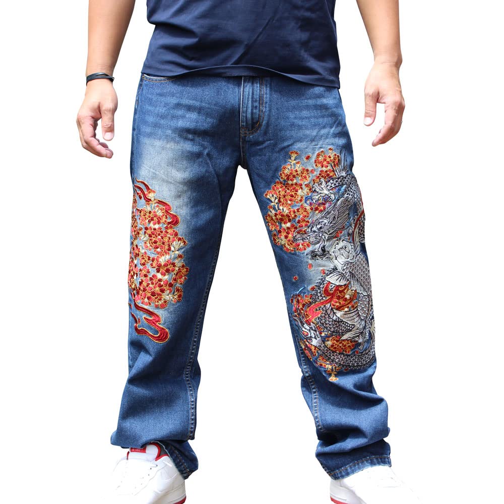 Amazon | 和柄 ジーンズ 和柄 デニム 和柄ジーンズ 和柄ジーパン【J221