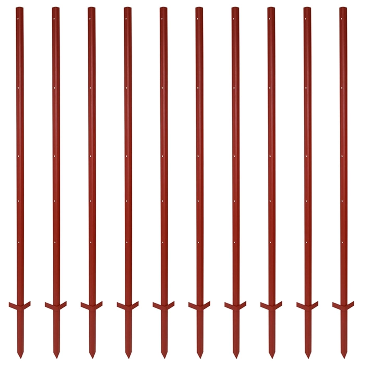 VOSS.farming Set Winkelstahlpfahl 165cm 3 mm, 10x Pfähle