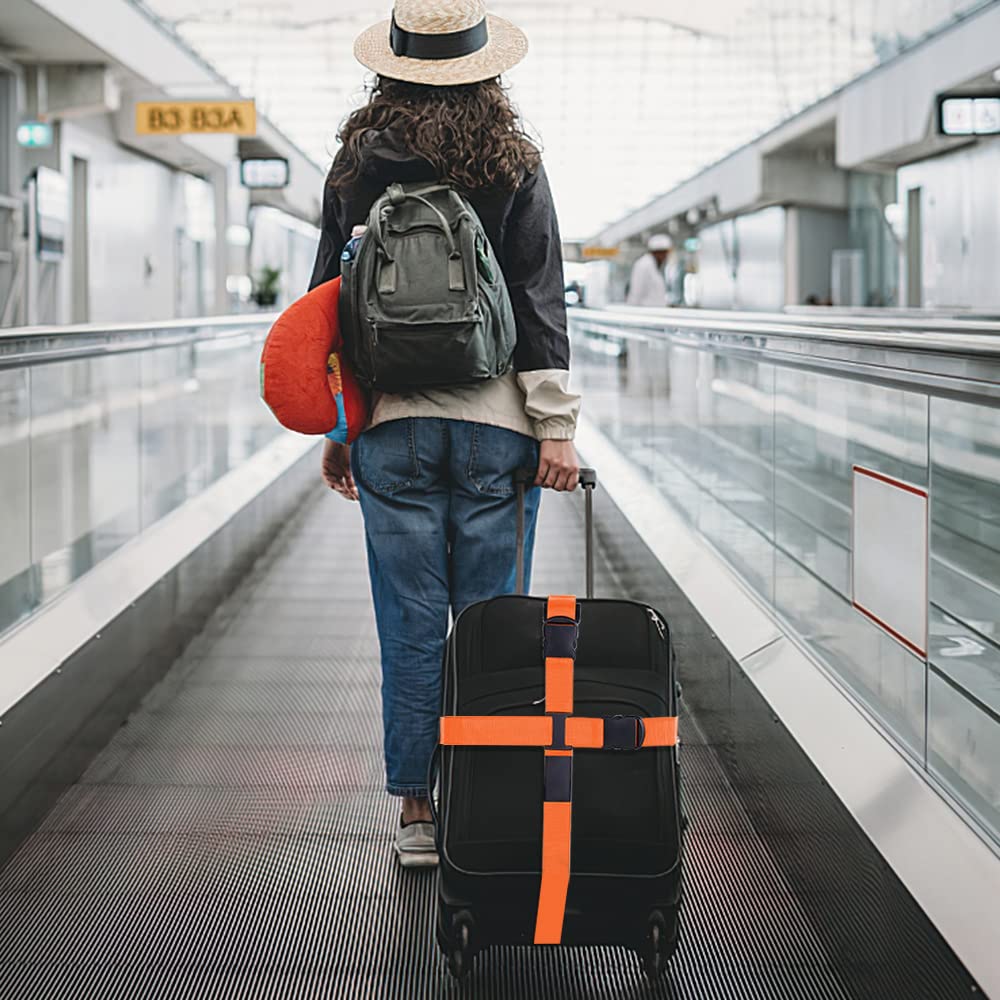 2 Sangles Additionnelles Pour Bagage Orange Par Uxcell