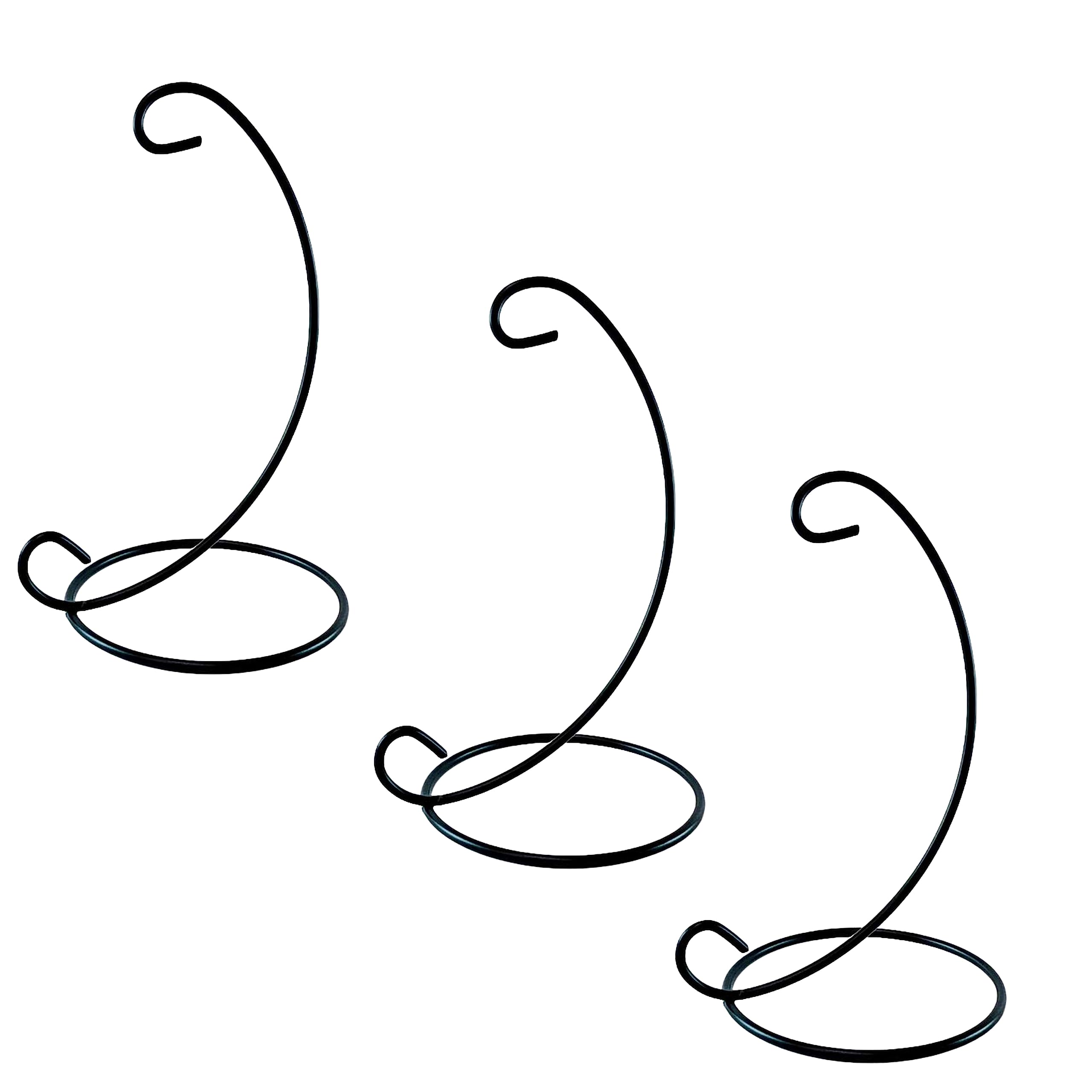 BANBERRY DESIGNS Ornamentständer – Schmiedeeisen, Schwarz, 2 Stück – 33 cm hoch – Weihnachtsdekoration, Terrarienhalter, Glaskugeln, Laternen